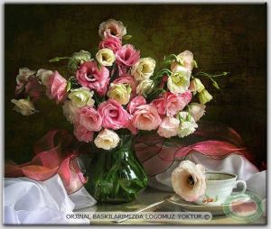 100x70cm ÇERÇEVELİ CANVAS TABLO ÇİÇEK AYF11941