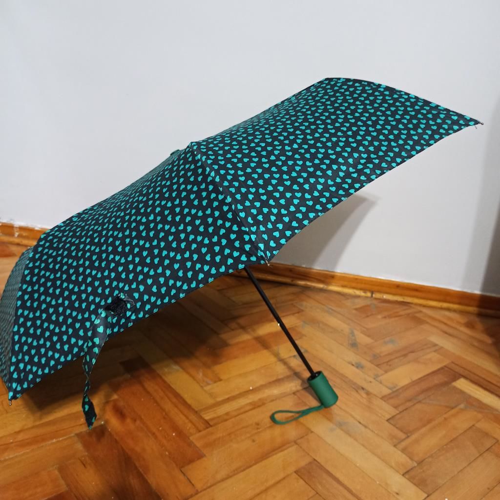 8 Telli, Tam Otomatik Mekanizmalı Bayan Şemsiye Desenli, Kapalı Uzunluğu 30 Cm, Çap 95 Cm