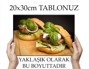 ÇİFTE HAMBURGERLER 7 değişen ölçü ORİJİNAL KANVAS TABLO