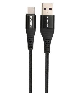 C87 Syrox 2 Amper Type-C Usb Hızlı Şarj Cihazve Şarj Kablosu Metal Kasa Siyah