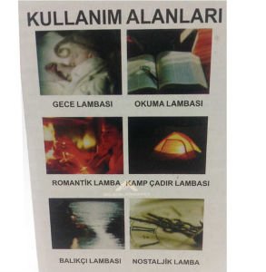 Retro Şarjlı Gece Lambası Işık Seviyesi Ayarlı Led Lamba Üflemeyle Yanıp Sönen Nostaljik İdare Lamba