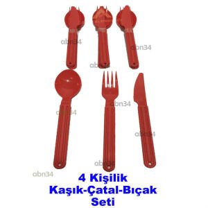 23 Parça Çantalı Plastik Piknik Seti Uzun Ömürlü Kırılmaz Rahat Taşınabilir Piknik Seti