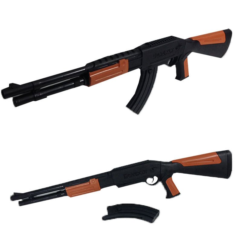 75x15cm Ebatında Şarjörlü Boncuk Atan Popmpalı Tüfek Uzun Mesafeli Eğlenceli Boncuk Tabancası