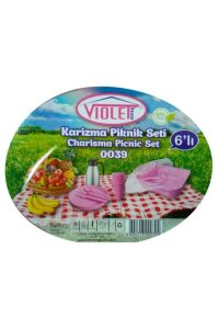 Karizma 6'lı Kırılmayan Çantalı Pratik Piknik Seti 31 Parça 6 Kişilik