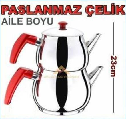 KÜRE MODEL PASLANMAZ ÇELİK AİLE BOYU ÇAYDANLIK