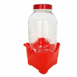 5 litre Altlıklı Musluklu cam damacana,musluklu çok amaçlı cam kavanoz alt kaideli ortaboy su sebili