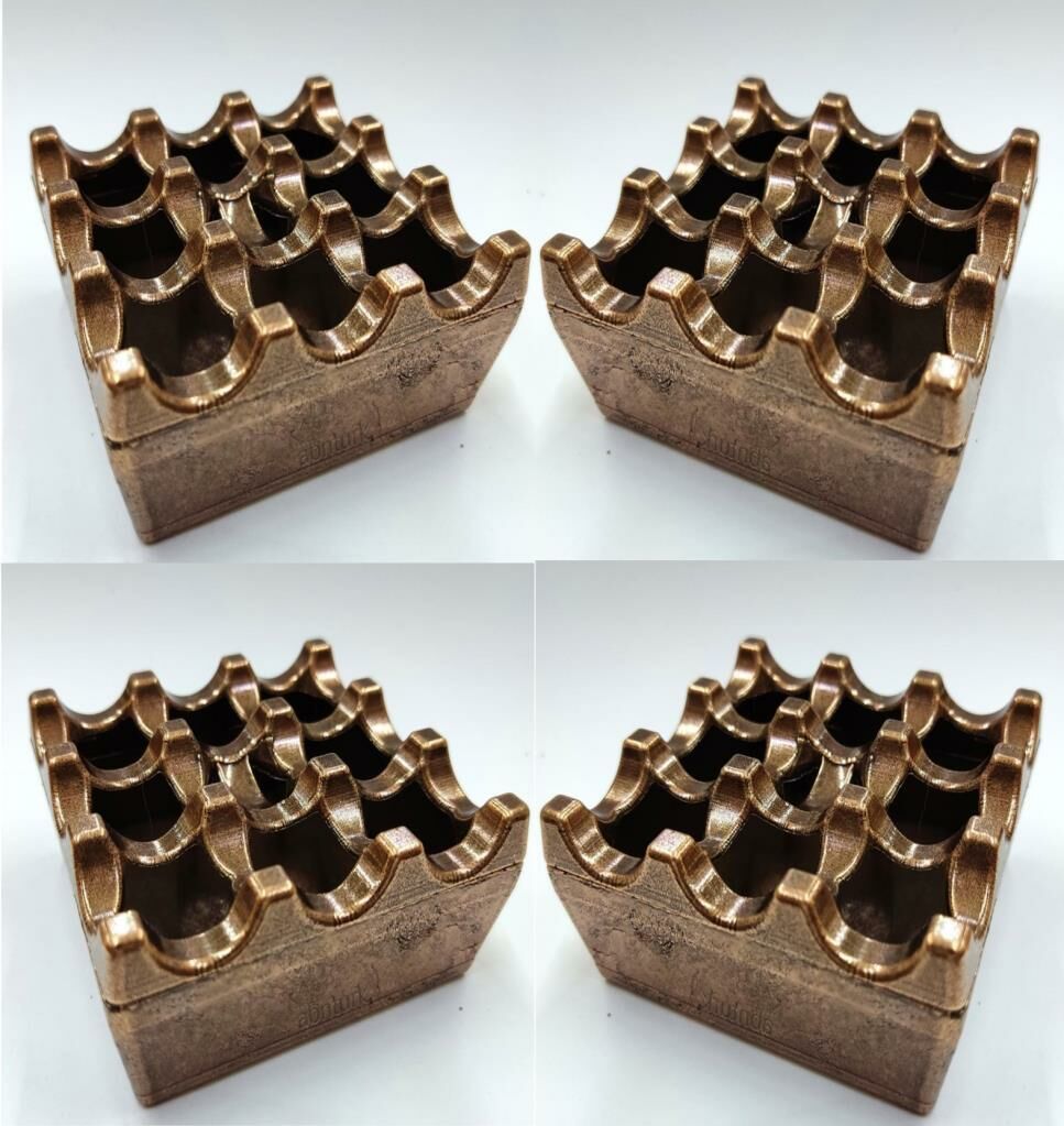 4 adet Eskitme Bakır Renk Metal Kare Küllük,Izgaralı Döküm Kül Tablası Oksitlenmez,Paslanmaz,Kırılmaz