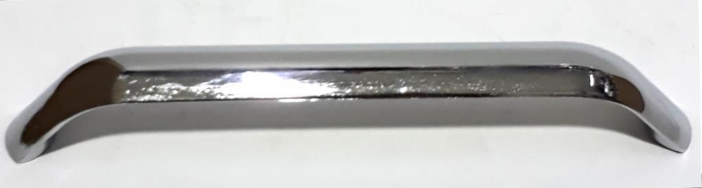 Delikler Arası 16cm Boyu 17,5cm  Çelik Gümüş Renginde Çekmece Kulpu Yamuk Şeklinde Desensiz Düz Kulp
