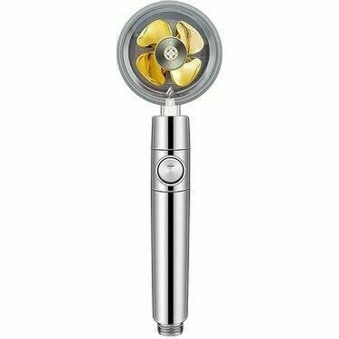 Pervaneli Kademesiz Oynar Başlı İğneli Stoplu Krom Duş Başlık