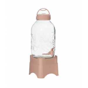 Altlıklı Musluklu cam damacana,3 litre musluklu çok amaçlı cam kavanoz alt kaideli mini su sebili