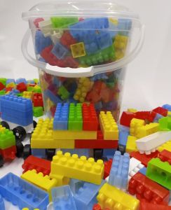 Şeffaf Kova içersinde 333 Parça Lego Seti 1.Kalite Sağlıklı Plastik Zeka Geliştirici Yapı Blokları