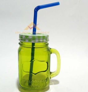 METAL KAPAK PİPETLİ CAM KAVANOZ İÇECEK KUPASI YŞ