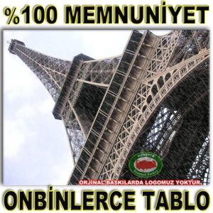 100x70cm BÜYÜKBOY CANVAS TABLO EYFELDE YAĞMUR