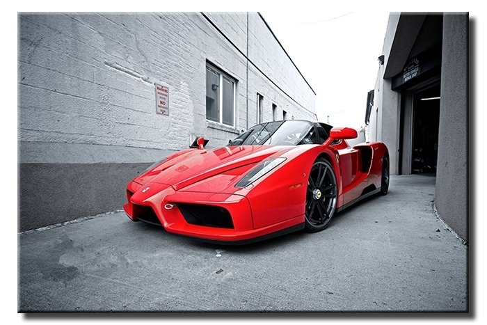 SOKAĞI KESEN FERRARİ 6 değişen ölçü ORİJİNAL KANVAS TABLO