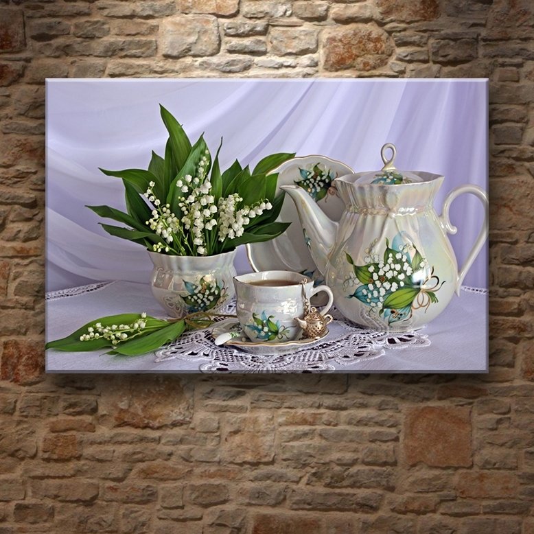 ÇAY SERVİSİ 7 değişen ölçü ORİJİNAL KANVAS TABLO