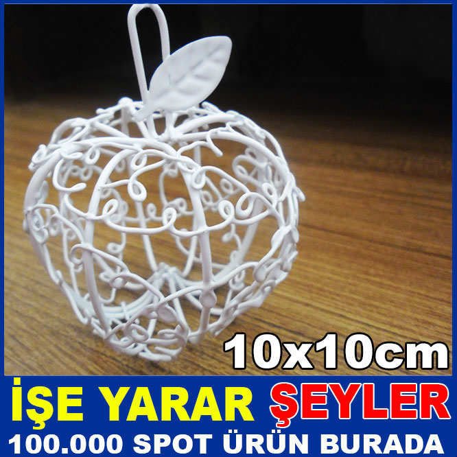 İŞLEMELİ ELMA MODEL TEL ÖRGÜLÜ NİKAH ŞEKERLİĞİ