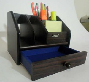 ÖZEL ÇEKMELİ 5 BÖLÜM AHŞAP BÜYÜK BOY KALEMLİK