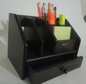 ÖZEL ÇEKMELİ 5 BÖLÜM AHŞAP BÜYÜK BOY KALEMLİK