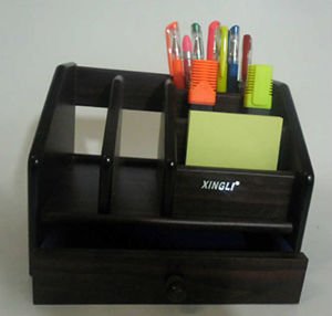 ÖZEL ÇEKMELİ 5 BÖLÜM AHŞAP BÜYÜK BOY KALEMLİK