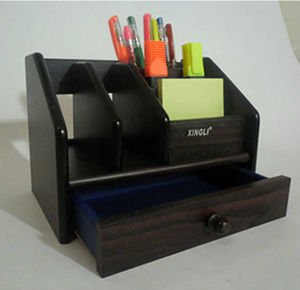 ÖZEL ÇEKMELİ 5 BÖLÜM AHŞAP BÜYÜK BOY KALEMLİK