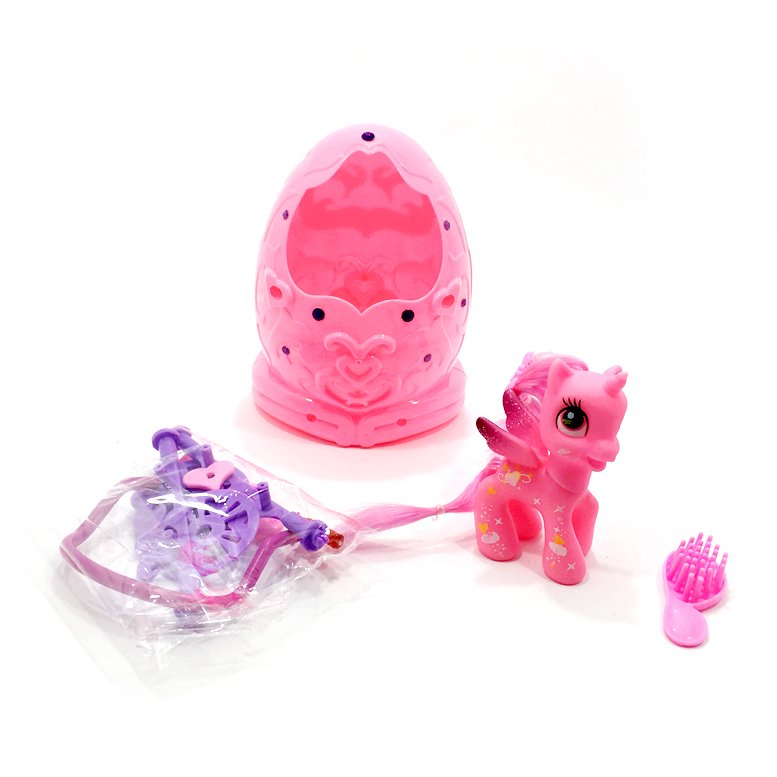 Yumurta İçinde Sevimli Süslü Pony Horse Karakter Figür Oyuncak