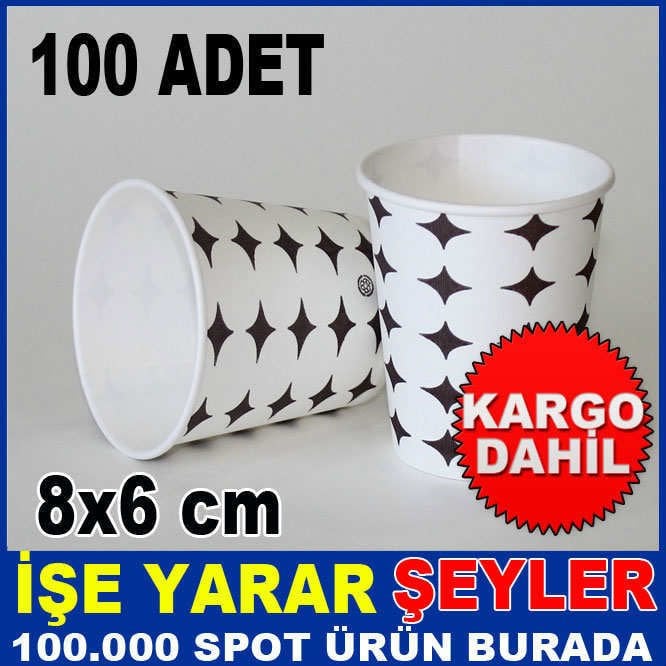 100 ADET ISI KORUMALI KALİTELİ KAĞIT BARDAK