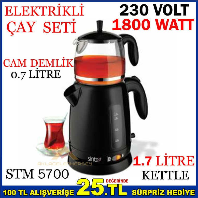 230 V 1800 W ÇİFT REZİSTANS ELEKTRİKLİ ÇAY SETİ