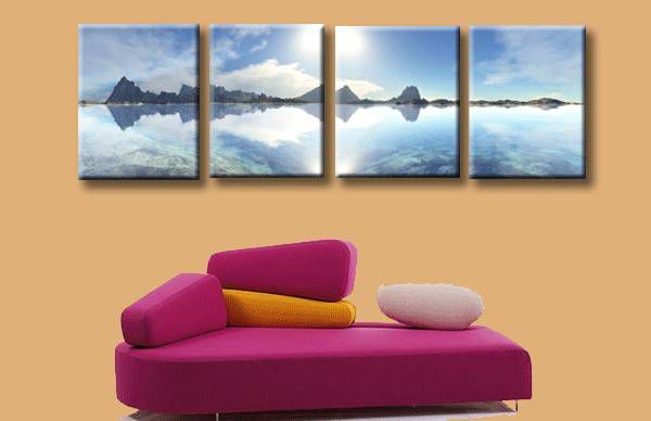 4 PARÇA DEKORATİF CANVAS TABLO 135x40 D201