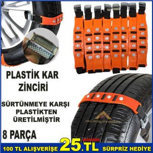 8 PARÇA AŞINMAYAN ÖZEL MALZEMEDEN ÜRETİM DEMİR APARATLI PATİNAJ ZİNCİRİ ÖZEL ÇANTALI KAR ZİNCİRİ