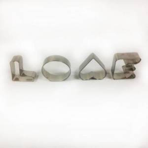 Kurabiye Kalıbı Love Paslanmaz Çelik  Pasta Kalıbı 4 Parça