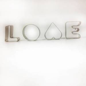 Kurabiye Kalıbı Love Paslanmaz Çelik  Pasta Kalıbı 4 Parça