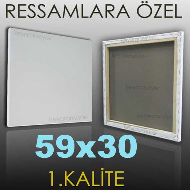 RESSAMLARA ÖZEL BOŞ RESİM TUVALİ HAZIRTUAL 59x30