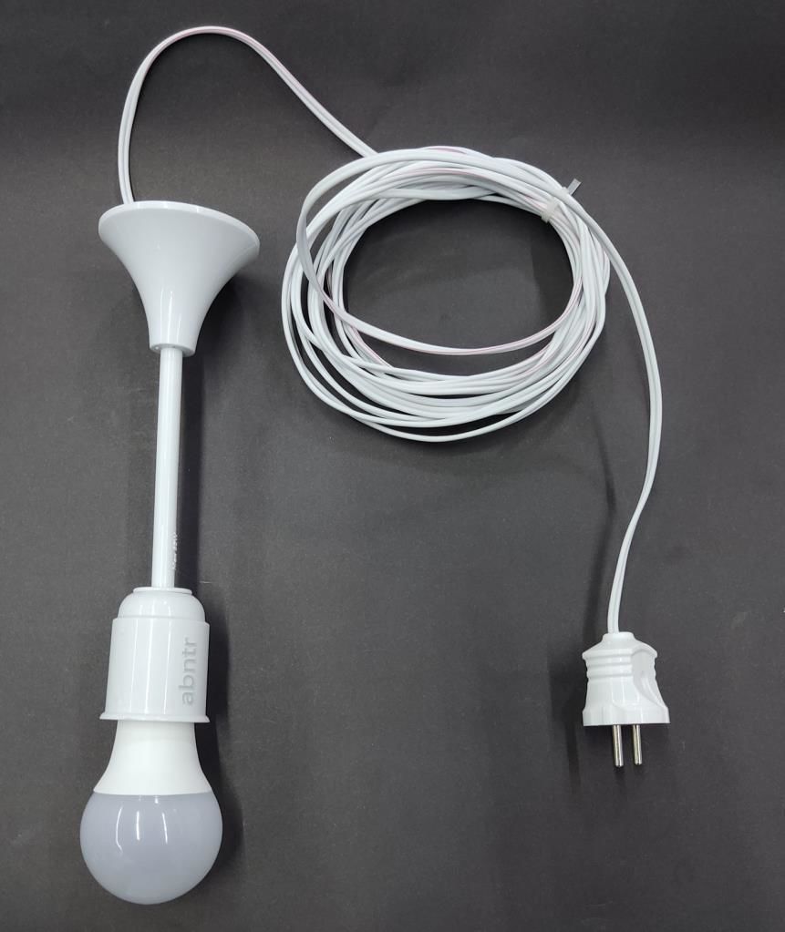 5 Metre 2x0.75 Kablolu Fişli Duylu Ampül Dahil Seyyar Lamba Uzatma Kablolu Tak Çalıştır Tamir Işığı
