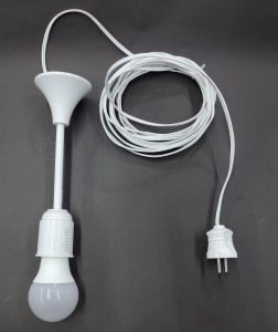 5 Metre 2x0.75 Kablolu Fişli Duylu Ampül Dahil Seyyar Lamba Uzatma Kablolu Tak Çalıştır Tamir Işığı