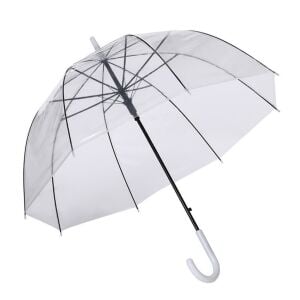 Kaliteli Şık 8 Telli Baston Unısex Şeffaf Şemsiye 71 cm Uzunluk, 90 cm Açık Çap