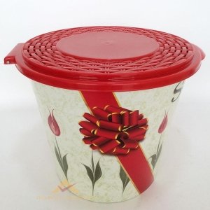 DESENLİ RENKLİ PLASTİK LÜX PATATES SOĞAN KOVASI