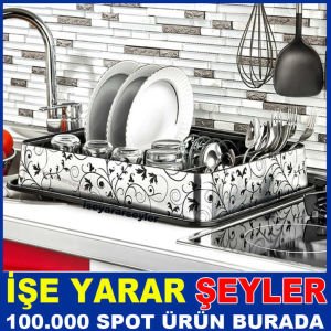 DESENLİ TABAKLIK KAŞIKLIK ŞIK BULAŞIKLIK STANDI