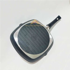 İÇ YÜZEYİ ÖZEL KANALLI DÖKÜM ALUMİNYUM GRANİT KAPLAMA IZGARA TAVASI