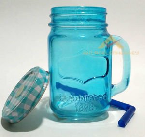 METAL KAPAK PİPETLİ CAM KAVANOZ İÇECEK KUPASI MV