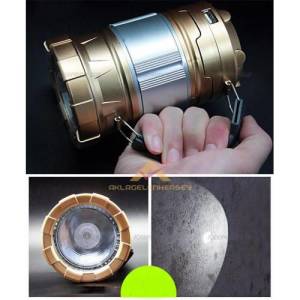 Şarjlı Ve Solar Güneş Enerjili Işıldak+Fener Çok Fonksiyonlu Katlanır Model 1w Fener+6 Led Işıldak