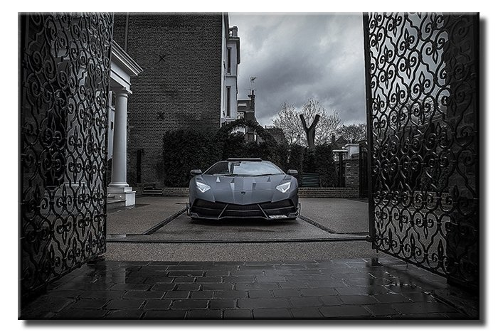 SERT BAKAN LAMBO 6 değişen ölçü ORİJİNAL KANVAS TABLO