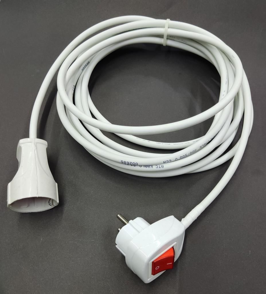 5 Metre 2x1.5 Kablolu Işıklı Anahtar Fişli Prizli Seyyar Uzatma Kablosu Çok Amaçlı Kalın