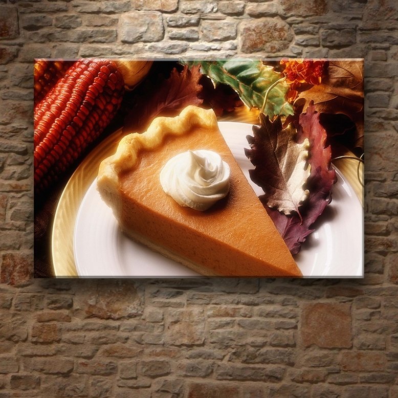CHEESCAKE DİLİMİ 7 değişen ölçü ORİJİNAL KANVAS TABLO