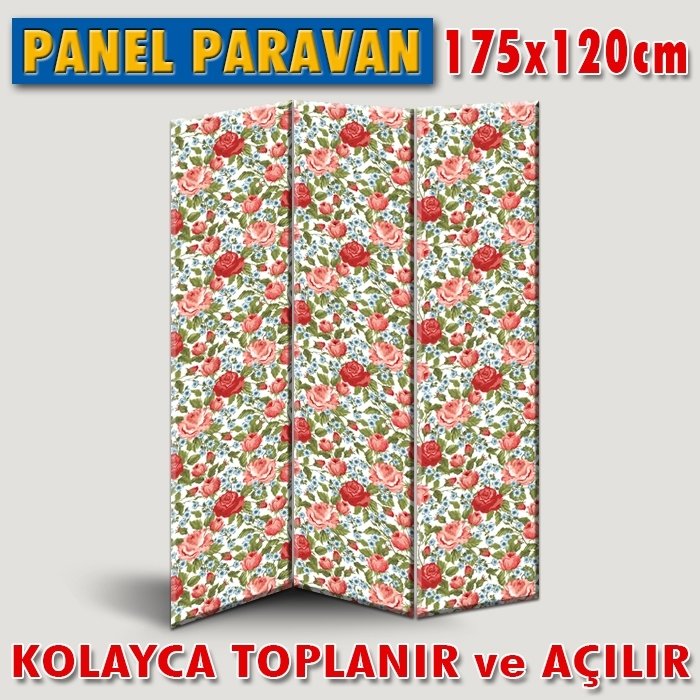 GÖRSELLİ KATLANIR PANEL BÖLME SİSTEMİ - ÇİÇEKLİ DUVARKAĞIDI 4