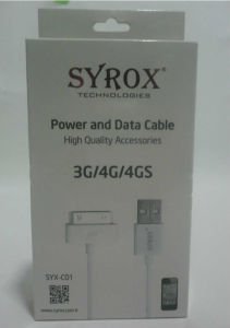 SYROX İPHONE 4 3G 4G 4GS ŞARJ VE DATA KABLOSU