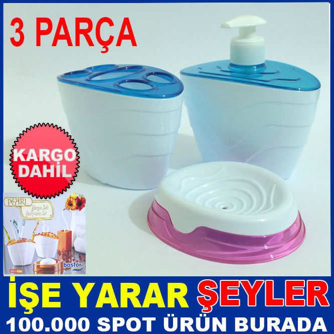 SADE MODEL BANYO ve LAVABO SETİ 3 PARÇA KALİTELİ