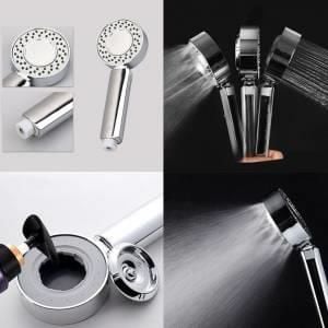 Şampuan Hazneli Çift Tarataflı 3 Fonksiyonlu Duş Başlığı Tazyikli Su Tasarruflu Yüksek Basınçlı