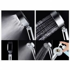 Şampuan Hazneli Çift Tarataflı 3 Fonksiyonlu Duş Başlığı Tazyikli Su Tasarruflu Yüksek Basınçlı