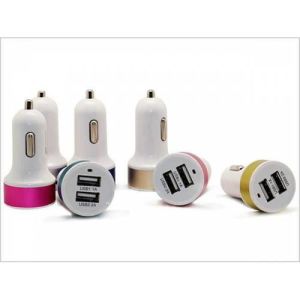 Cep telefonu araç şarjı tüm telefonlar için çift USB çıkış 2.1amp çakmaklık hızlı araç şarj adaptörü