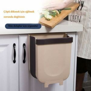 Portatif Katlanabilir Askılı Sihirli  Çöp Kutusu